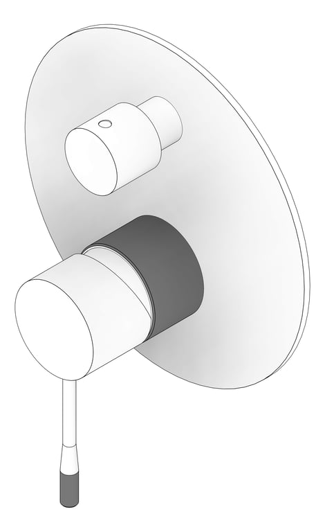 3D Documentation Image of MixerTap Shower Nero Opal Diverter