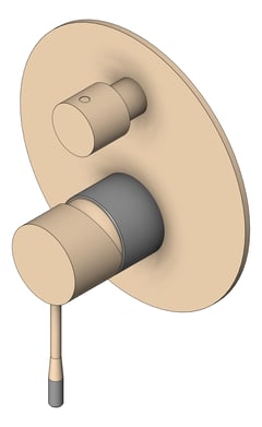 3D Shaded Image of MixerTap Shower Nero Opal Diverter