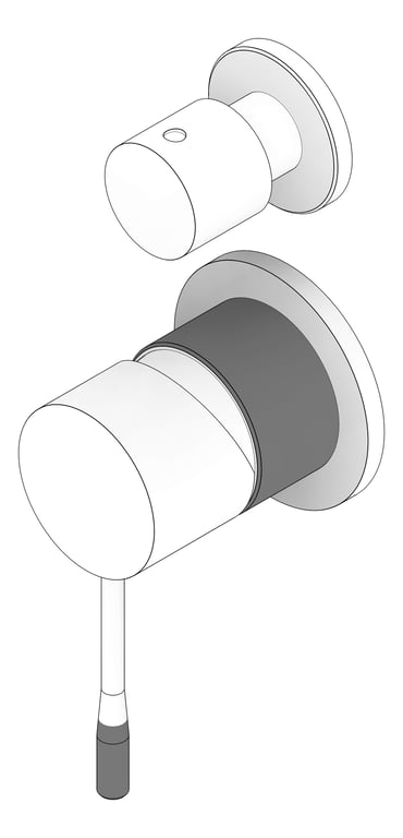 3D Documentation Image of MixerTap Shower Nero Opal Diverter Split