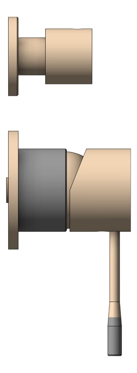 Left Image of MixerTap Shower Nero Opal Diverter Split
