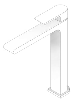 3D Documentation Image of Mixer Basin Nero Bianca Tall