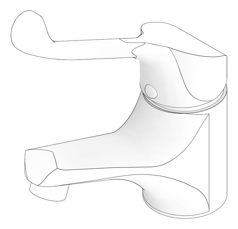 3D Documentation Image of Mixer Basin Nero ClassicCare