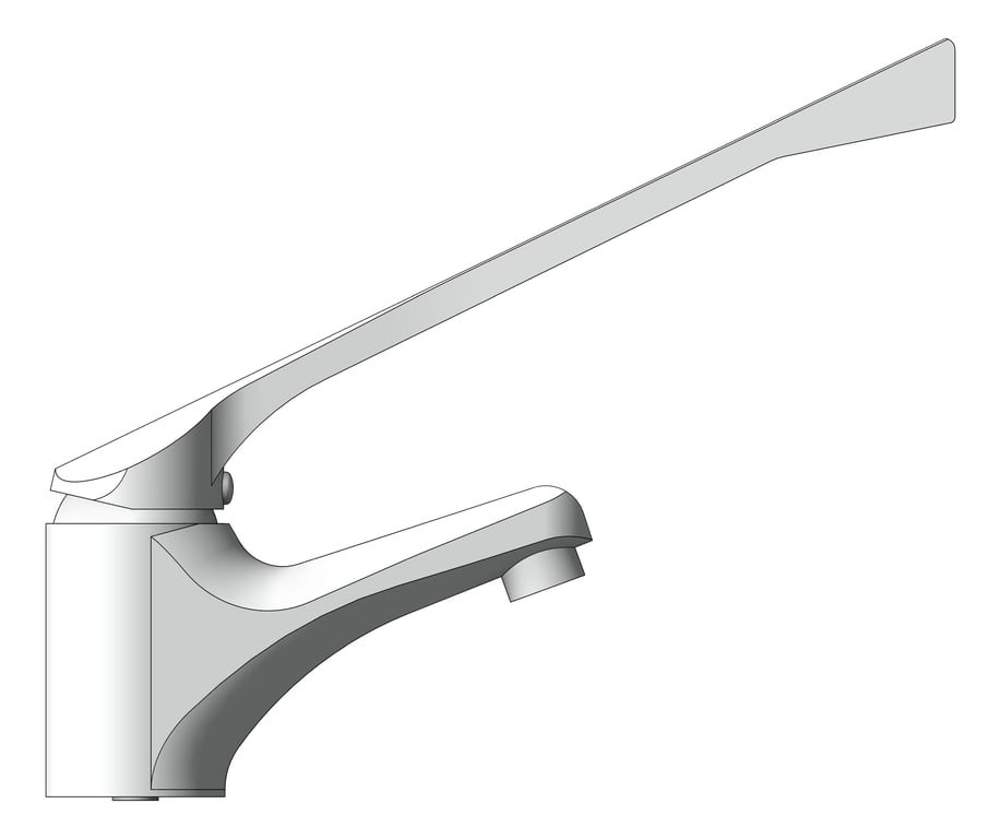 Left Image of Mixer Basin Nero ClassicCare ExtendedHandle