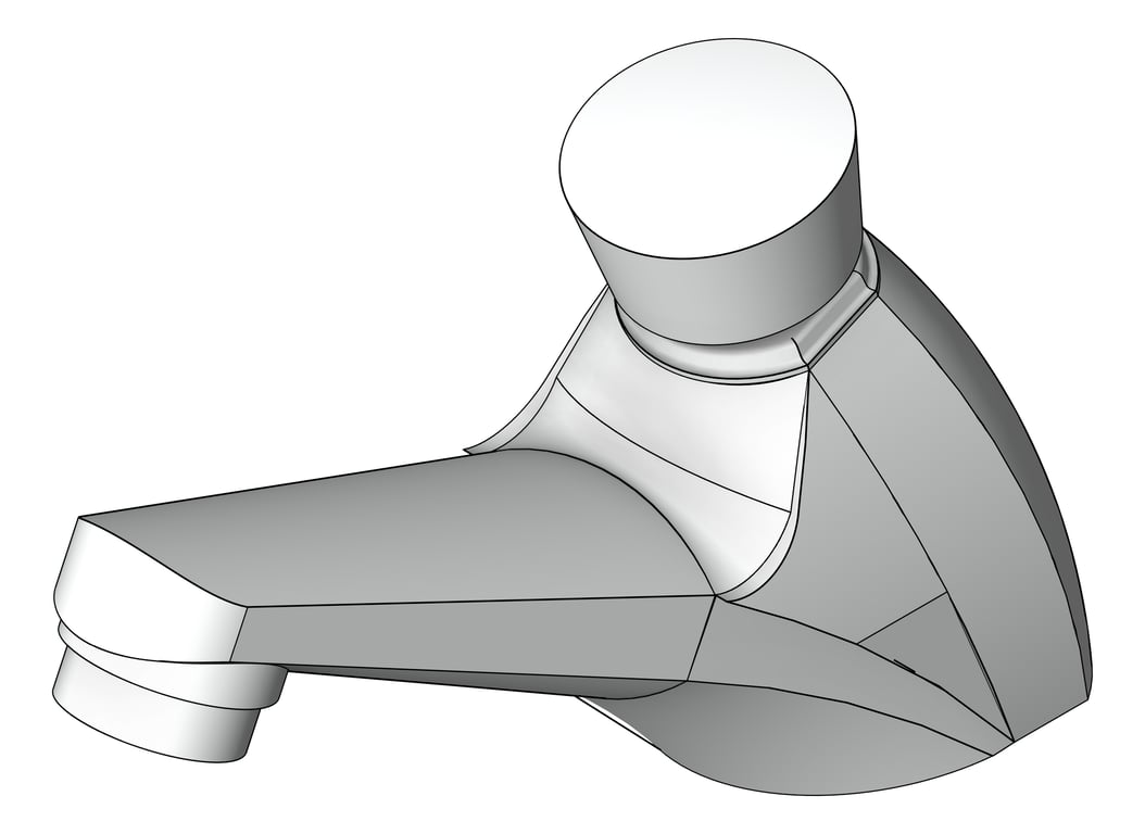 Image of Mixer Basin Nero Classic PushButton