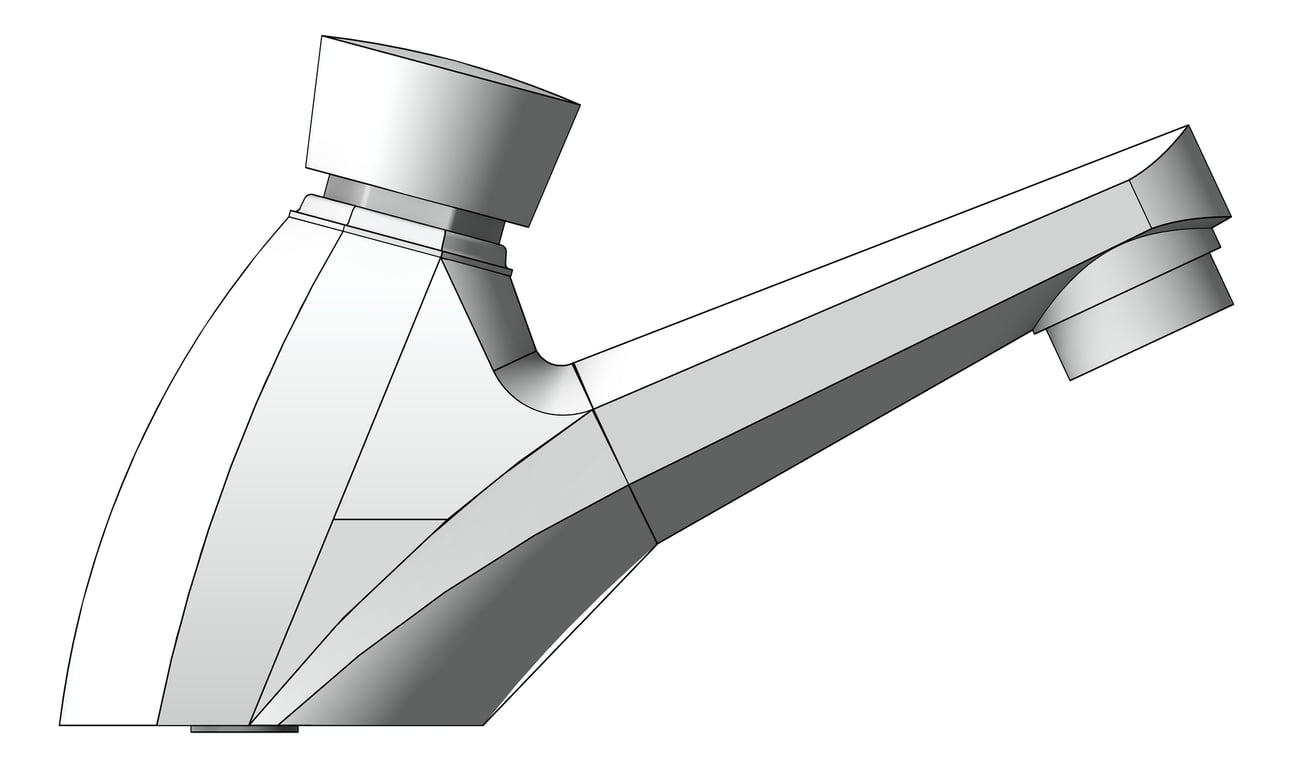 Left Image of Mixer Basin Nero Classic PushButton