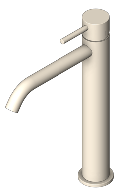 3D Shaded Image of Mixer Basin Nero DolceII Curved Tall