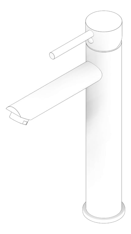 3D Documentation Image of Mixer Basin Nero Dolce StraightSpout Tall