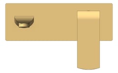 Front Image of Mixer Basin Nero Elgin Wall