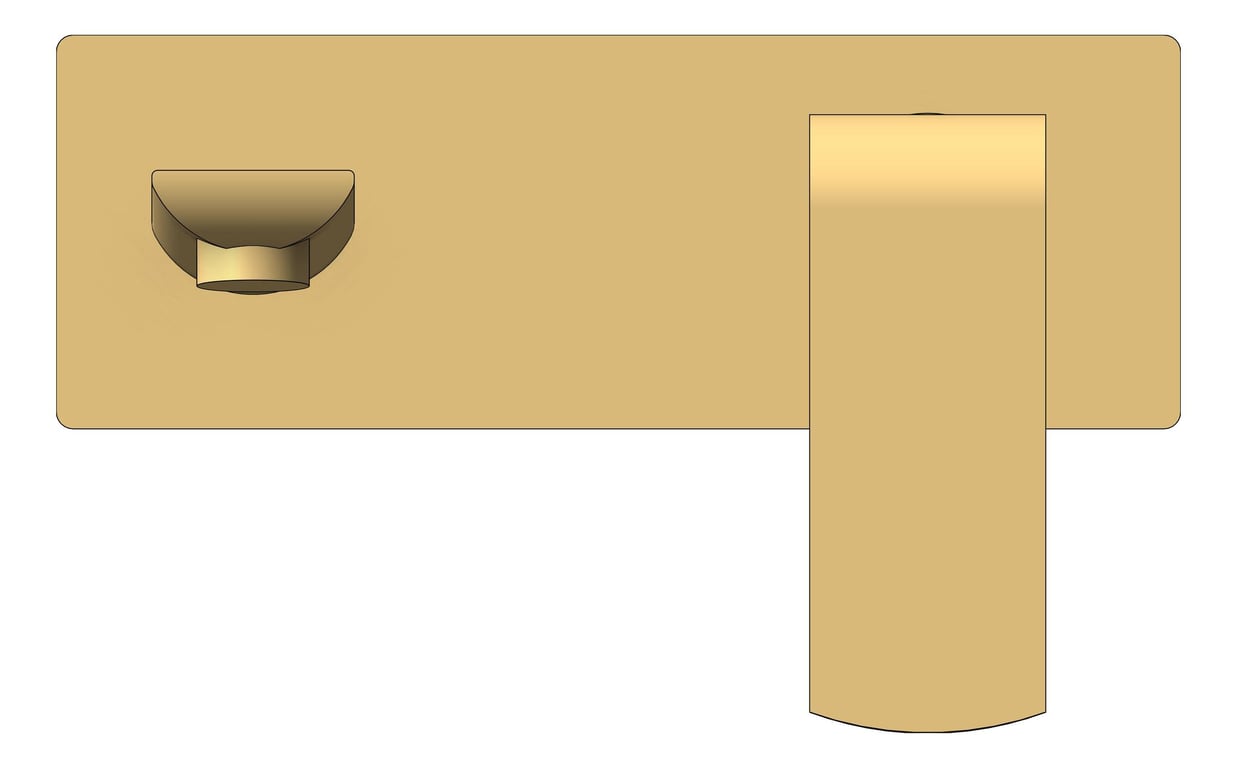 Front Image of Mixer Basin Nero Elgin Wall