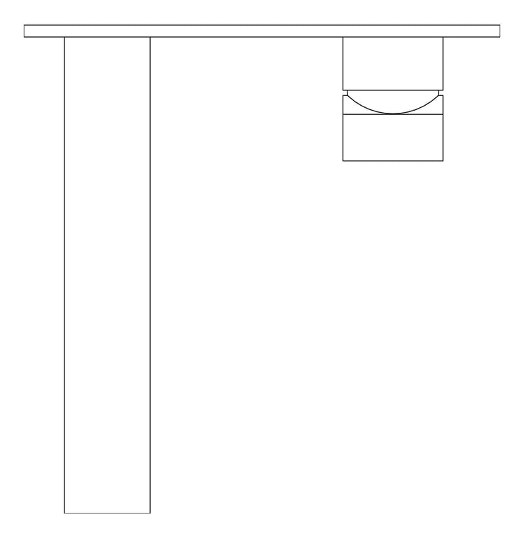 Plan Image of Mixer Basin Nero Elgin Wall