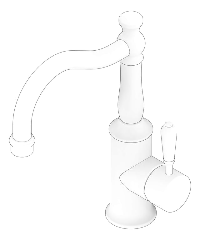 3D Documentation Image of Mixer Basin Nero York HookSpout