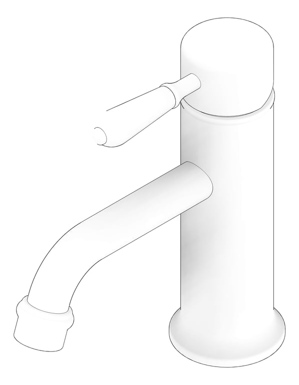 3D Documentation Image of Mixer Basin Nero York Straight