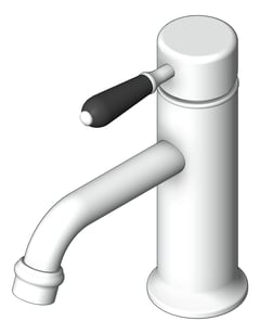 3D Shaded Image of Mixer Basin Nero York Straight