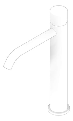 3D Documentation Image of Mixer Basin Nero Zen Handless Tall