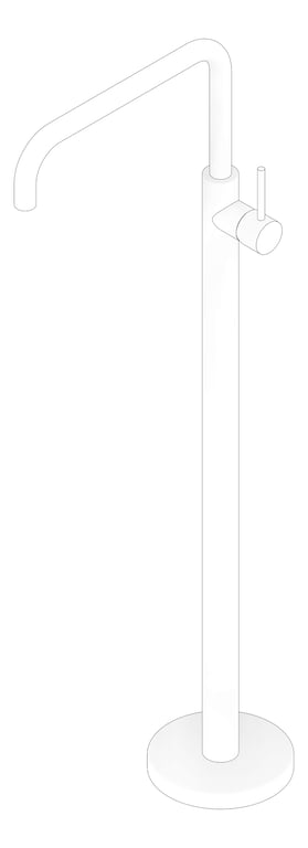 3D Documentation Image of Mixer Freestanding Nero Mecca Square