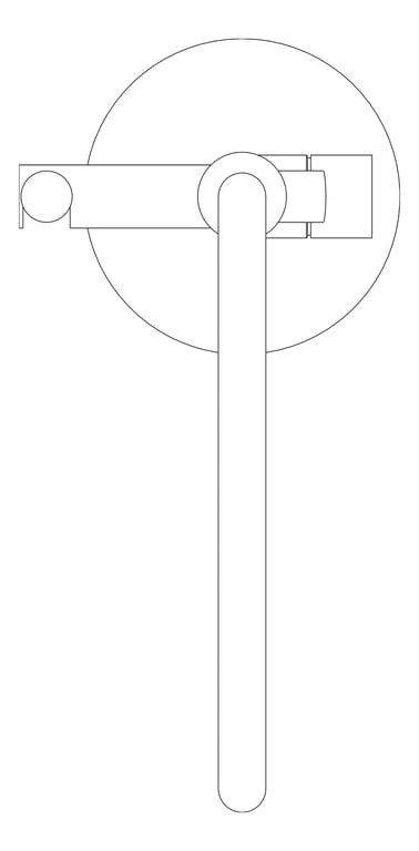 Plan Image of Mixer Freestanding Nero Opal HandShower
