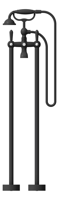 Front Image of Mixer Freestanding Nero York Bath ShowerHand