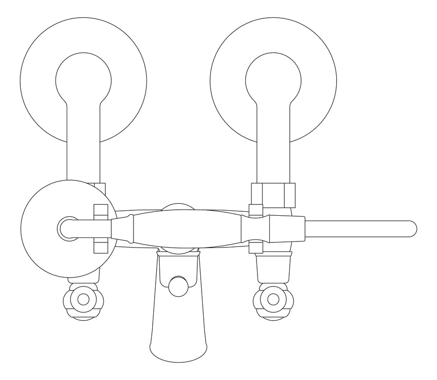 Plan Image of Mixer Freestanding Nero York Bath ShowerHand