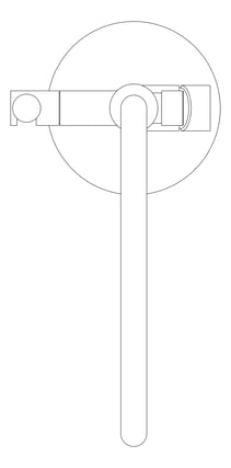 Plan Image of Mixer Freestanding Nero Zen