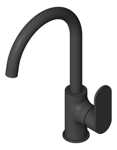 3D Shaded Image of Mixer Hob Nero Ecco