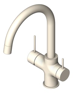 3D Shaded Image of Mixer Hob Nero Mecca 3WayFiltered