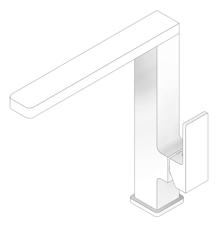 3D Documentation Image of Mixer Kitchen Nero Celia