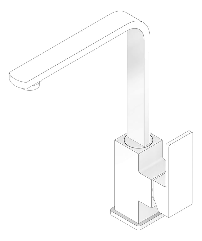 3D Documentation Image of Mixer Kitchen Nero Celia Builder