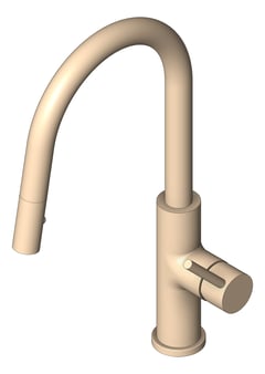 3D Shaded Image of Mixer Kitchen Nero Mecca Sensor PullOut