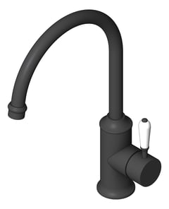 3D Shaded Image of Mixer Kitchen Nero York Gooseneck