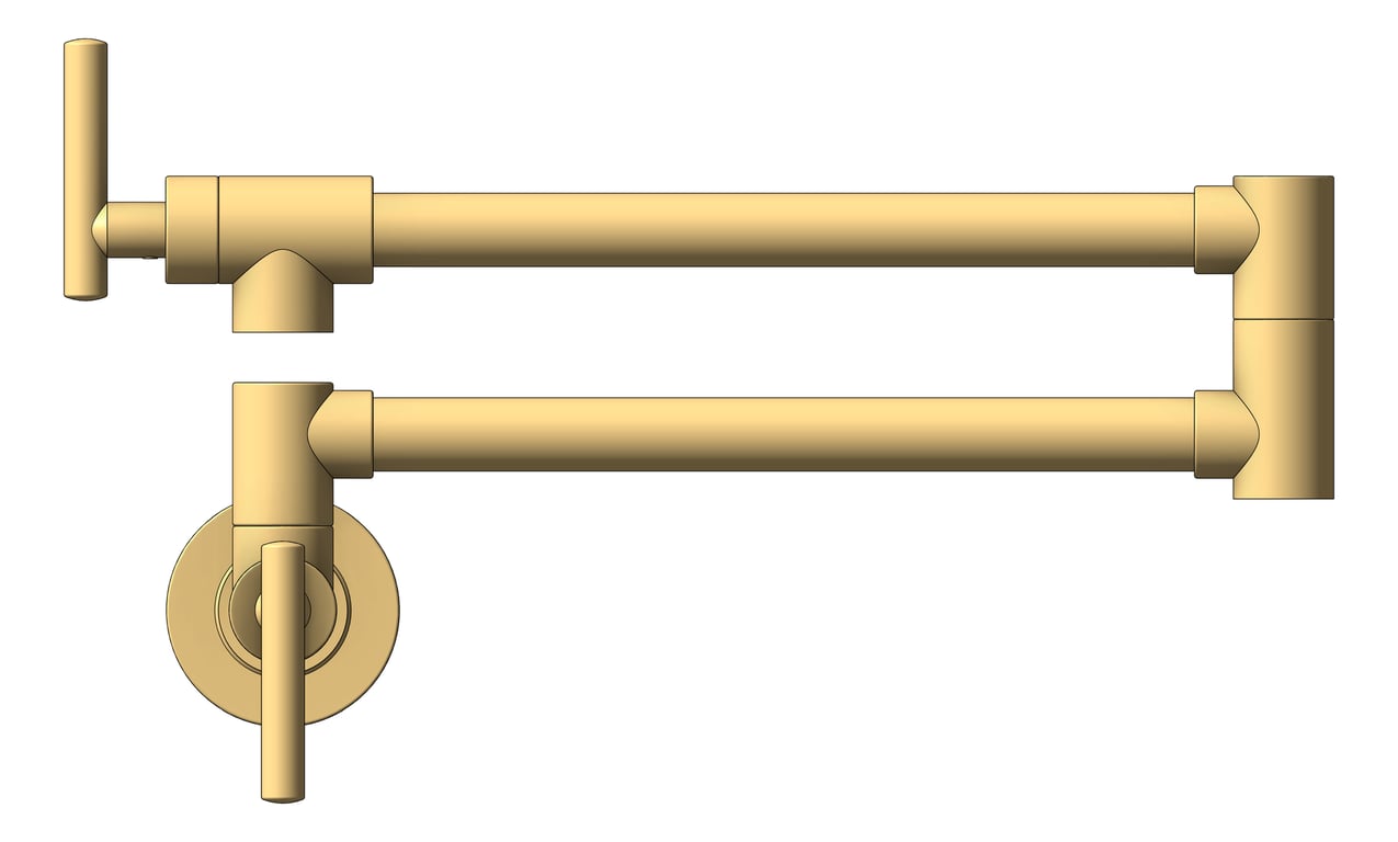 Front Image of Mixer Kitchen Nero York Wall Potfiller