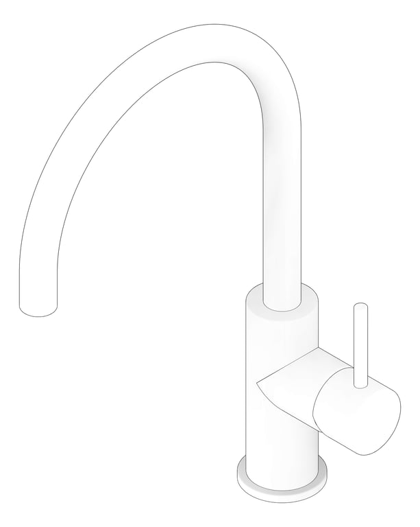 3D Documentation Image of Mixer Kitchen Nero Zen