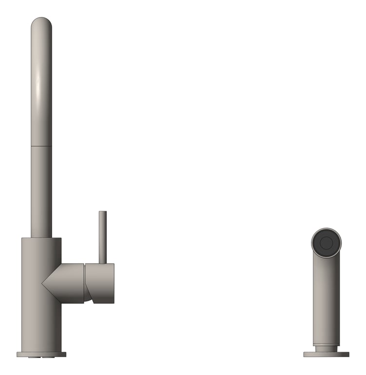 Front Image of Mixer Kitchen Nero Zen HandSpray