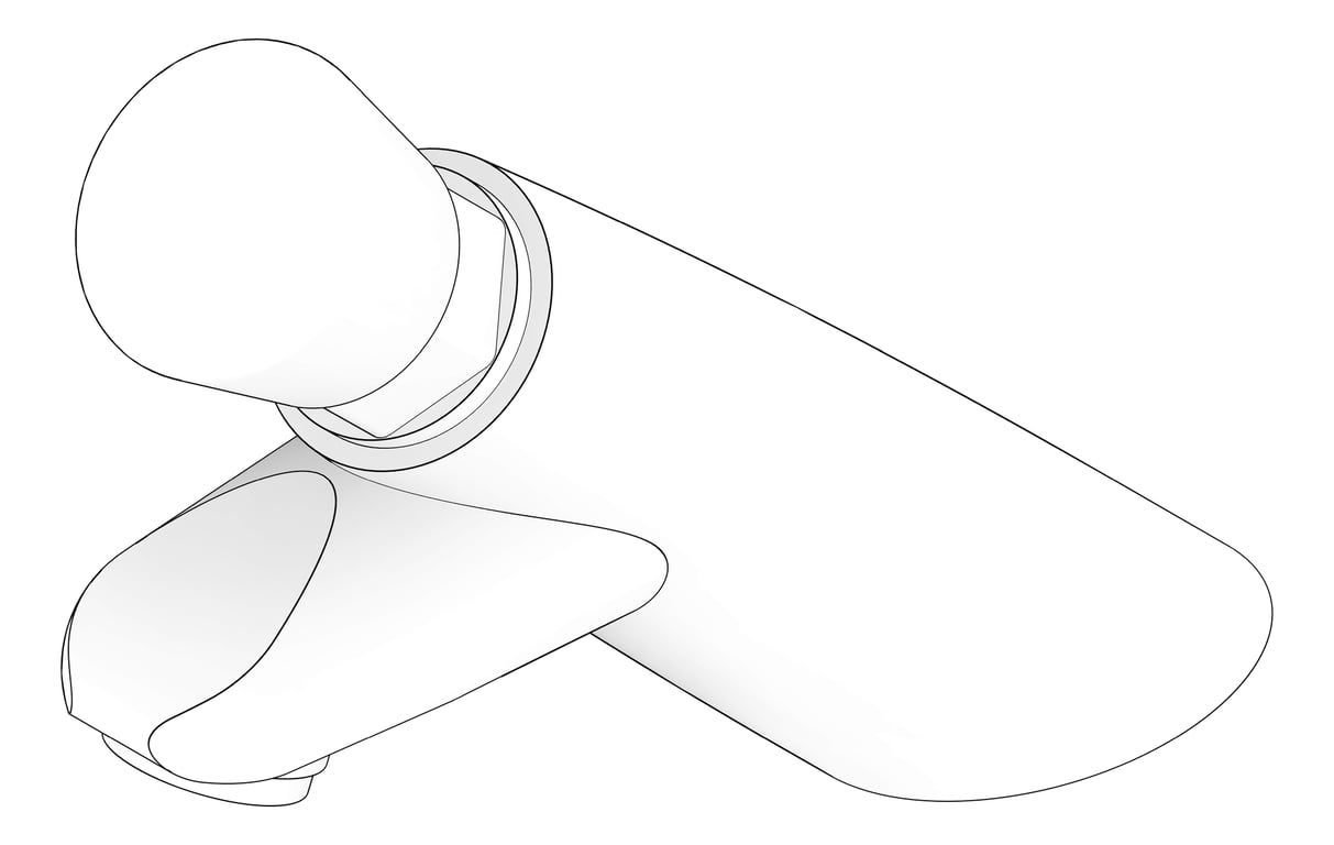 3D Documentation Image of Mixer Pillar Nero PushButton