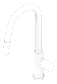 3D Documentation Image of Mixer Sink Nero Bianca PullOut VegieSpray