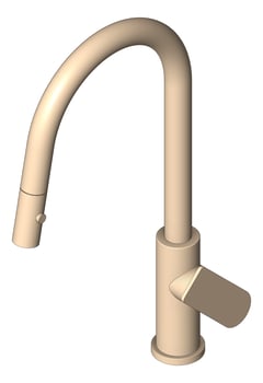 3D Shaded Image of Mixer Sink Nero Bianca PullOut VegieSpray