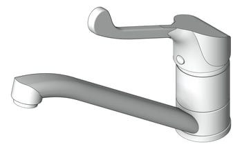 3D Shaded Image of Mixer Sink Nero ClassicCare