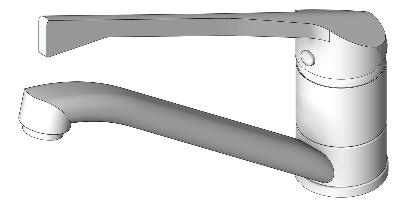 Image of Mixer Sink Nero ClassicCare ExtendedHandle