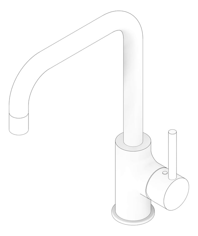 3D Documentation Image of Mixer Sink Nero Dolce Kitchen Square