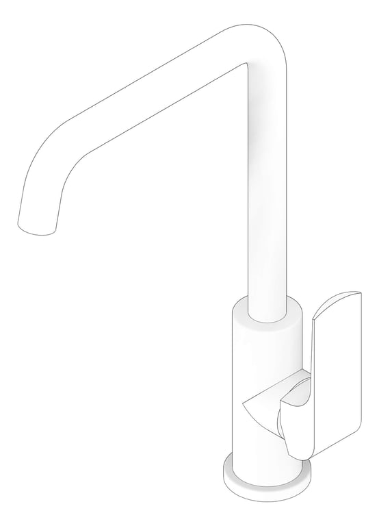 3D Documentation Image of Mixer Sink Nero Elgin II