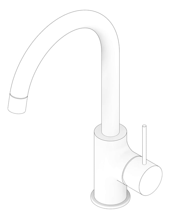 3D Documentation Image of Mixer Sink Nero Mecca Kitchen