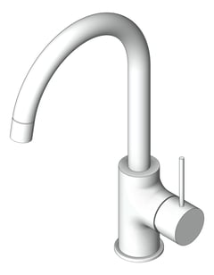 3D Shaded Image of Mixer Sink Nero Mecca Kitchen
