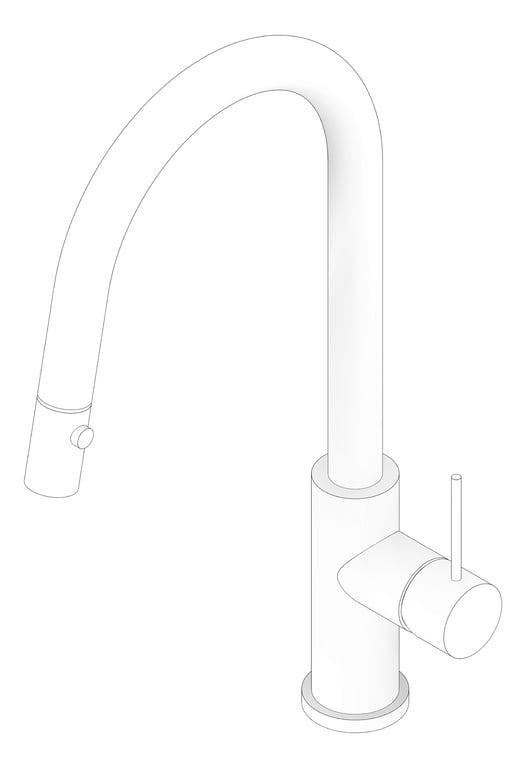 3D Documentation Image of Mixer Sink Nero Mecca PullOut VeggieSpray