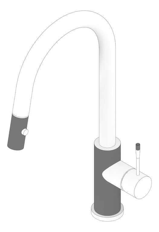 3D Documentation Image of Mixer Sink Nero Opal VeggieSpray PullOut