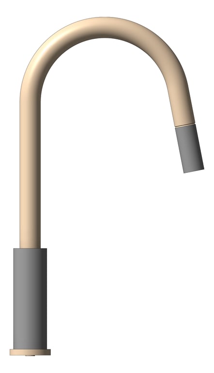 Left Image of Mixer Sink Nero Opal VeggieSpray PullOut