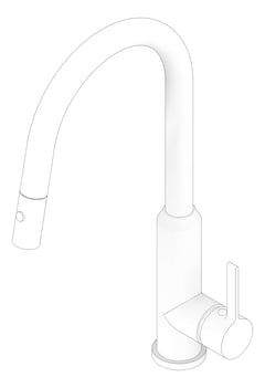 3D Documentation Image of Mixer Sink Nero Pearl PullOut VeggieSpray