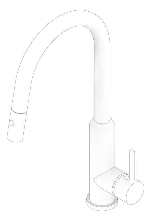 3D Documentation Image of Mixer Sink Nero Pearl PullOut VeggieSpray