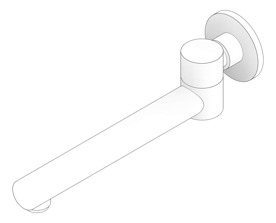 3D Documentation Image of Spout Bath Nero Dolce Swivel