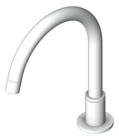 3D Shaded Image of Spout Bath Nero Kara Hob