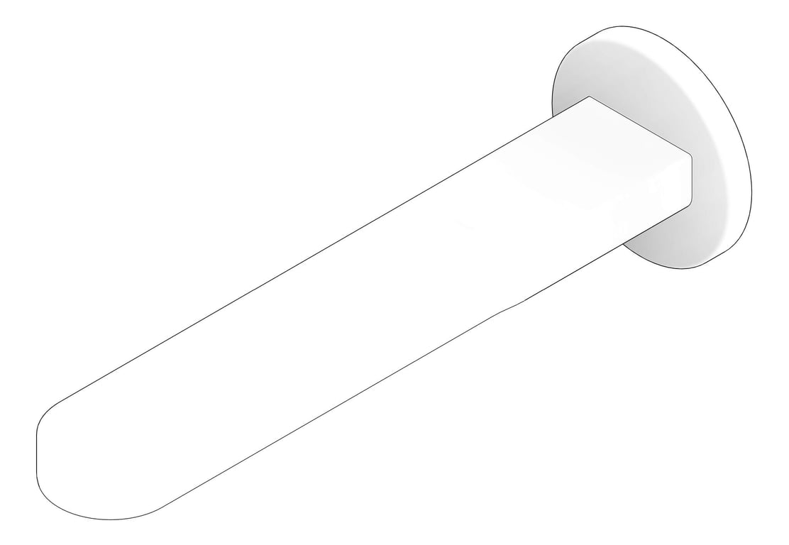 3D Documentation Image of Spout Bath Nero Pure Round