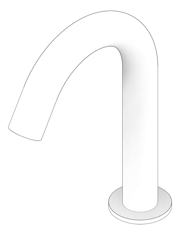 3D Documentation Image of Spout Hob Nero Mecca Sensor